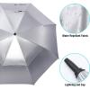 imageG4Free 72 Inch Huge Golf Umbrella UV Protection Auto Open Windproof Umbrella Oversized Extra Large Vented Double Canopy for FamilySilverBlue