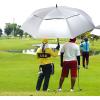 imageG4Free 72 Inch Huge Golf Umbrella UV Protection Auto Open Windproof Umbrella Oversized Extra Large Vented Double Canopy for FamilySilverBlue