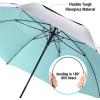 imageG4Free 72 Inch Huge Golf Umbrella UV Protection Auto Open Windproof Umbrella Oversized Extra Large Vented Double Canopy for FamilySilverLake Blue