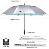 imageG4Free 72 Inch Huge Golf Umbrella UV Protection Auto Open Windproof Umbrella Oversized Extra Large Vented Double Canopy for FamilySilverLake Blue