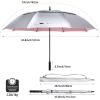imageG4Free 72 Inch Huge Golf Umbrella UV Protection Auto Open Windproof Umbrella Oversized Extra Large Vented Double Canopy for FamilySilverPink
