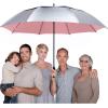 imageG4Free 72 Inch Huge Golf Umbrella UV Protection Auto Open Windproof Umbrella Oversized Extra Large Vented Double Canopy for FamilySilverPink
