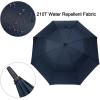 imageG4Free 72 Inch Huge Large Oversize Golf Umbrella Automatic Open Double Canopy Vented Windproof Stick Umbrella 6 Ft Heavy Duty For Outdoor Doorman FamilyBlackNavy Blue