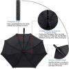 imageG4Free 72 Inch Huge Large Oversize Golf Umbrella Automatic Open Double Canopy Vented Windproof Stick Umbrella 6 Ft Heavy Duty For Outdoor Doorman FamilyBlackBlack