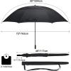imageG4Free 80 Inch Huge Large Oversize Golf Umbrella Double Canopy Vented Windproof Stick Umbrellas 66 Ft Heavy Duty for Outdoor Doorman FamilyBlack