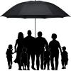 imageG4Free 80 Inch Huge Large Oversize Golf Umbrella Double Canopy Vented Windproof Stick Umbrellas 66 Ft Heavy Duty for Outdoor Doorman FamilyBlack