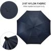 imageG4Free 80 Inch Huge Large Oversize Golf Umbrella Double Canopy Vented Windproof Stick Umbrellas 66 Ft Heavy Duty for Outdoor Doorman FamilyNavy Blue