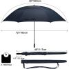 imageG4Free 80 Inch Huge Large Oversize Golf Umbrella Double Canopy Vented Windproof Stick Umbrellas 66 Ft Heavy Duty for Outdoor Doorman FamilyNavy Blue
