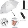 imageG4Free 80 Inch Huge Large Oversize Golf Umbrella Double Canopy Vented Windproof Stick Umbrellas 66 Ft Heavy Duty for Outdoor Doorman FamilySilverBlue