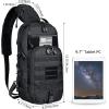 imageG4Free EDC Bag Tactical Sling Bag Backpack Molle Chest Shoulder Assault Pack Rectangular Outdoor DaypackBlack