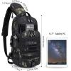 imageG4Free EDC Bag Tactical Sling Bag Backpack Molle Chest Shoulder Assault Pack Rectangular Outdoor DaypackBlack Cp