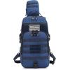 imageG4Free EDC Bag Tactical Sling Bag Backpack Molle Chest Shoulder Assault Pack Rectangular Outdoor DaypackDark Blue