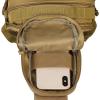 imageG4Free EDC Bag Tactical Sling Bag Backpack Molle Chest Shoulder Assault Pack Rectangular Outdoor DaypackKhaki
