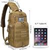 imageG4Free EDC Bag Tactical Sling Bag Backpack Molle Chest Shoulder Assault Pack Rectangular Outdoor DaypackKhaki