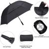 imageG4Free Extra Large Golf Umbrella 6268 inch Square Vented Windproof Auto Open Double Canopy Oversized Stick UmbrellaBlack