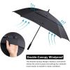 imageG4Free Extra Large Golf Umbrella 6268 inch Square Vented Windproof Auto Open Double Canopy Oversized Stick UmbrellaBlack