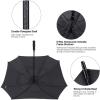 imageG4Free Extra Large Golf Umbrella 6268 inch Square Vented Windproof Auto Open Double Canopy Oversized Stick UmbrellaBlack