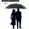 imageG4Free Extra Large Golf Umbrella 6268 inch Square Vented Windproof Auto Open Double Canopy Oversized Stick UmbrellaBlackDark Green