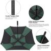 imageG4Free Extra Large Golf Umbrella 6268 inch Square Vented Windproof Auto Open Double Canopy Oversized Stick UmbrellaBlackDark Green