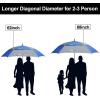 imageG4Free Extra Large Golf Umbrella 6268 inch Square Vented Windproof Auto Open Double Canopy Oversized Stick UmbrellaBlueGrey