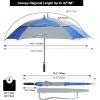 imageG4Free Extra Large Golf Umbrella 6268 inch Square Vented Windproof Auto Open Double Canopy Oversized Stick UmbrellaBlueGrey