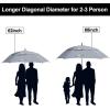 imageG4Free Extra Large Golf Umbrella 6268 inch Square Vented Windproof Auto Open Double Canopy Oversized Stick UmbrellaGrey