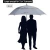 imageG4Free Extra Large Golf Umbrella 6268 inch Square Vented Windproof Auto Open Double Canopy Oversized Stick UmbrellaGrey