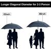 imageG4Free Extra Large Golf Umbrella 6268 inch Square Vented Windproof Auto Open Double Canopy Oversized Stick UmbrellaNavy Blue