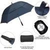 imageG4Free Extra Large Golf Umbrella 6268 inch Square Vented Windproof Auto Open Double Canopy Oversized Stick UmbrellaNavy Blue