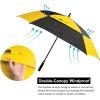 imageG4Free Extra Large Golf Umbrella 6268 inch Square Vented Windproof Auto Open Double Canopy Oversized Stick UmbrellaYellowBlack