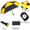 imageG4Free Extra Large Golf Umbrella 6268 inch Square Vented Windproof Auto Open Double Canopy Oversized Stick UmbrellaYellowBlack
