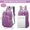 imageG4Free Mini 10L Hiking Daypack Small Hiking Backpack Cycling Compact Shoulder Backpack Outdoor for Men WomenPurple