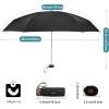 imageG4Free Mini Travel Folding Umbrella for Purse Compact UPF 50 UV Protection Sun ampamp Rain Small Umbrella Lightweight Portable Parasol Fits in Pocket Wallet for Women MenBlack