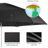 imageG4Free Mini Travel Folding Umbrella for Purse Compact UPF 50 UV Protection Sun ampamp Rain Small Umbrella Lightweight Portable Parasol Fits in Pocket Wallet for Women MenBlack