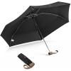 imageG4Free Mini Travel Folding Umbrella for Purse Compact UPF 50 UV Protection Sun ampamp Rain Small Umbrella Lightweight Portable Parasol Fits in Pocket Wallet for Women MenBlack