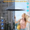 imageG4Free Mini Travel Folding Umbrella for Purse Compact UPF 50 UV Protection Sun ampamp Rain Small Umbrella Lightweight Portable Parasol Fits in Pocket Wallet for Women MenLight Blue