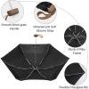 imageG4Free Mini Travel Folding Umbrella for Purse Compact UPF 50 UV Protection Sun ampamp Rain Small Umbrella Lightweight Portable Parasol Fits in Pocket Wallet for Women MenBlack