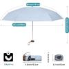 imageG4Free Mini Travel Folding Umbrella for Purse Compact UPF 50 UV Protection Sun ampamp Rain Small Umbrella Lightweight Portable Parasol Fits in Pocket Wallet for Women MenLight Blue