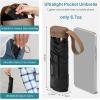 imageG4Free Mini Travel Folding Umbrella for Purse Compact UPF 50 UV Protection Sun ampamp Rain Small Umbrella Lightweight Portable Parasol Fits in Pocket Wallet for Women MenBlack