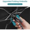 imageG4Free Mini Travel Folding Umbrella for Purse Compact UPF 50 UV Protection Sun ampamp Rain Small Umbrella Lightweight Portable Parasol Fits in Pocket Wallet for Women MenLight Blue