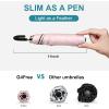 imageG4Free Mini Travel Umbrella UPF 50 Ultralight Slim UV Protection Parasol Windproof Compact Umbrella for Sun ampamp Rain Portable with J Hook Curved Handle Japanese Style for WomenSakura PinkBlack