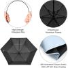 imageG4Free Mini Travel Umbrella UPF 50 Ultralight Slim UV Protection Parasol Windproof Compact Umbrella for Sun ampamp Rain Portable with J Hook Curved Handle Japanese Style for WomenBlueBlack