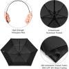 imageG4Free Mini Travel Umbrella UPF 50 Ultralight Slim UV Protection Parasol Windproof Compact Umbrella for Sun ampamp Rain Portable with J Hook Curved Handle Japanese Style for WomenBlack