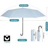 imageG4Free Mini Travel Umbrella UPF 50 Ultralight Slim UV Protection Parasol Windproof Compact Umbrella for Sun ampamp Rain Portable with J Hook Curved Handle Japanese Style for WomenBlueBlack