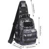 imageG4Free Outdoor Tactical Bag Backpack Military Sport Bag Pack Sling Shoulder Backpack Tactical Bag for Every Day CarryPythons Grain Black