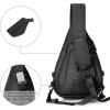 imageG4Free Tactical EDC Sling Backpack Military Rover Shoulder Sling Bag Pack with Pistol Holster for Concealed CarryBlack