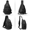 imageG4Free Tactical EDC Sling Backpack Military Rover Shoulder Sling Bag Pack with Pistol Holster for Concealed CarryBlack