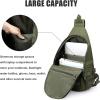 imageG4Free Tactical EDC Sling Backpack Military Rover Shoulder Sling Bag Pack with Pistol Holster for Concealed CarryNew Army Green