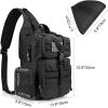 imageG4Free Tactical EDC Sling Bag Backpack with Adjustable Holder Military Shoulder Backpack for MenBlack