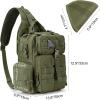 imageG4Free Tactical EDC Sling Bag Backpack with Adjustable Holder Military Shoulder Backpack for MenNew Army Green